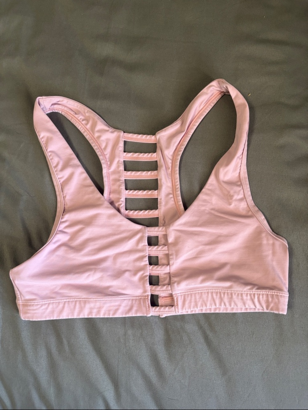 PINK Victoria's Secret Mauve Strappy-Back Sports Bra